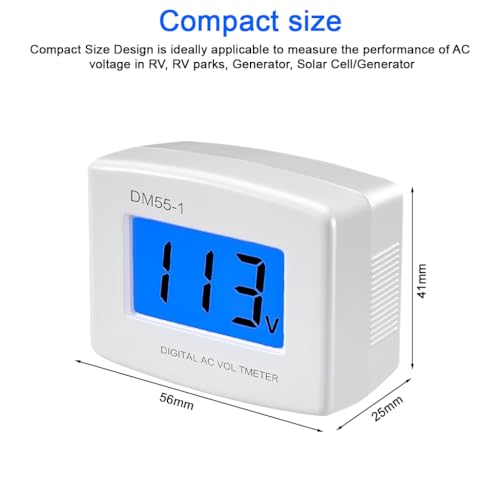 Serplex® 80-300V LCD Digital AV Voltage Tester Monitor Plug In Wall Outlet Meter Multipurpose for RV Household Electricity Power Extension 3PCS Serplex® 80-300V LCD Digital AV Voltage Tester Monitor Plug In Wall Outlet Meter Multipurpose for RV Household Electricity Power Extension 3PCS